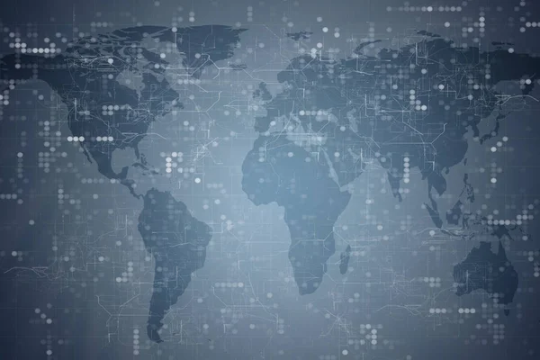 Иллюстрация на карте мира в плоском режиме — стоковое фото