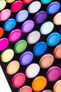 Sanatçı palet üzerinde beyaz izole