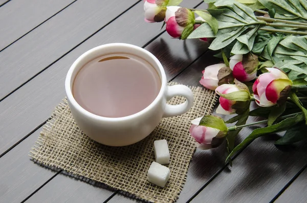 喝杯茶在餐饮概念 — 图库照片