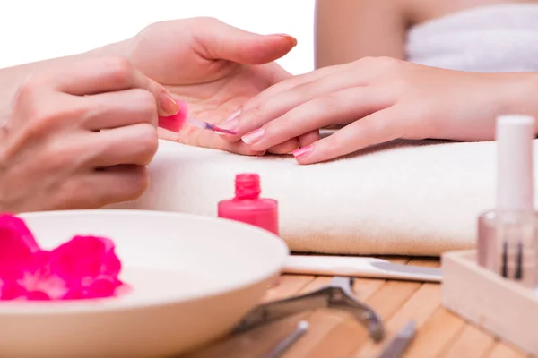 Hand manicure treatment in health concept — Stock Photo, Image