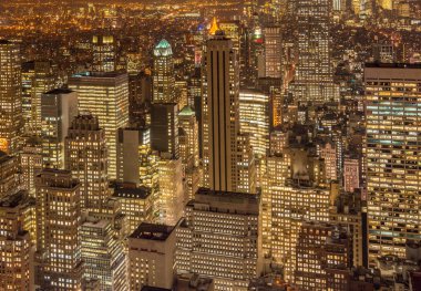 Günbatımında New York Manhattan manzarası