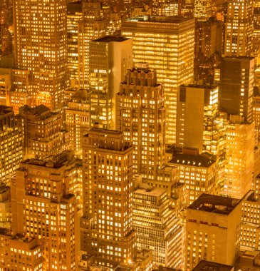 Günbatımında New York Manhattan manzarası