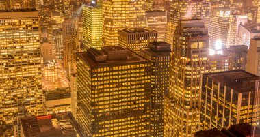 Günbatımında New York Manhattan manzarası