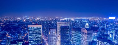 Günbatımında New York Manhattan manzarası