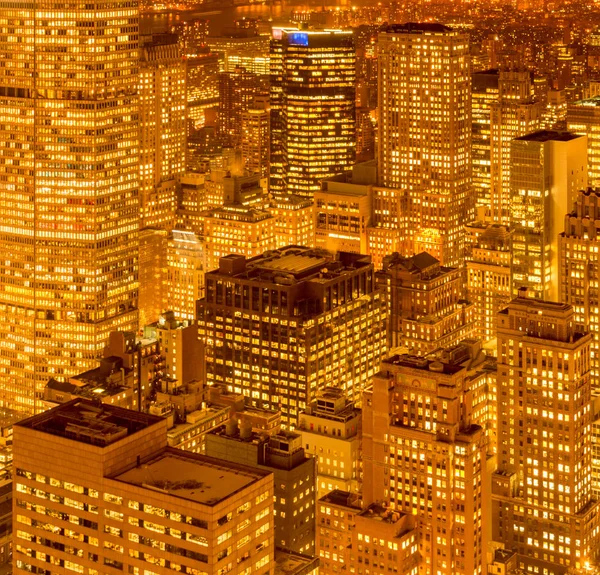 Blick auf New York Manhattan bei Sonnenuntergang — Stockfoto