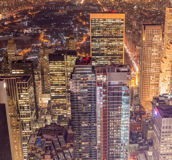 Vue de New York Manhattan pendant les heures de coucher du soleil — Photo