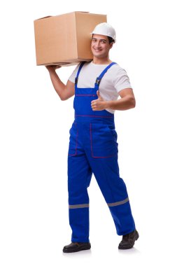 Kutuları beyaza ayrılmış bir adam.