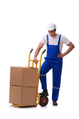 Kutuları beyaza ayrılmış bir adam.