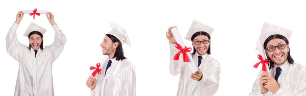 Jongeman klaar voor afstuderen aan de universiteit — Stockfoto