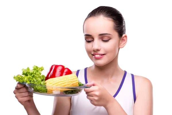 Woman in healthy eating concept — Stock Photo, Image