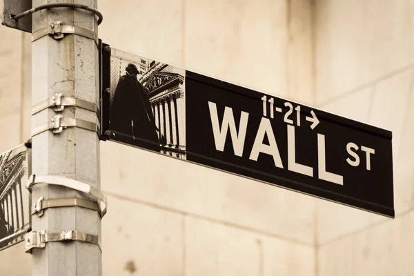 Assine na Wall Street — Fotografia de Stock