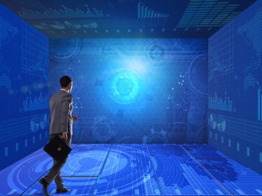 Kameradan uzak yürüme işadamı