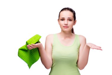 Kavram temizlik genç ev hanımı