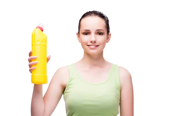 Young housewife in cleaning concept — Stock Photo, Image