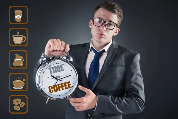 Empresario en concepto de coffee break — Foto de Stock