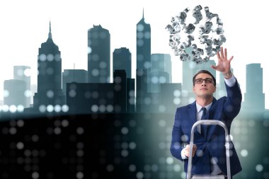 Dolar için uzanarak işadamı