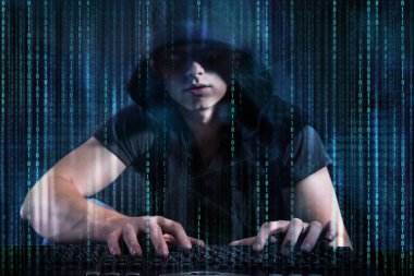 Genç hacker'dijital güvenlik kavramı