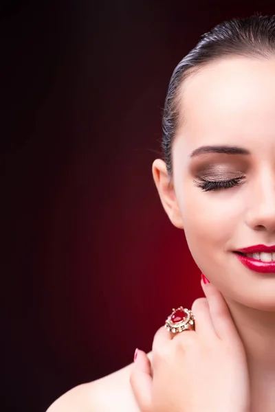 Woman in glamourous concept with jewelry — Stock Photo, Image