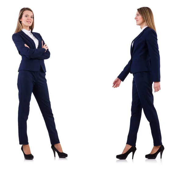 Businesswoman in suit isolated on white — Stock Photo, Image