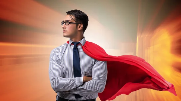 Uomo d'affari con copertina rossa nel concetto di business — Foto Stock