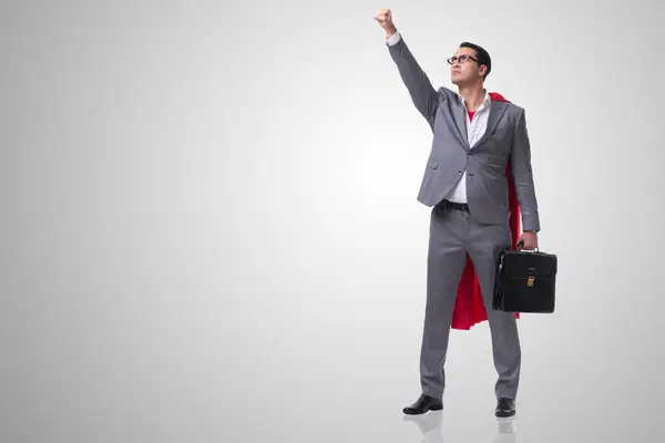 Businessman in superhero concept with red cover — Stock Photo, Image