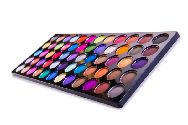 Conjunto de sombras de colores para el maquillaje aislado sobre blanco — Foto de Stock
