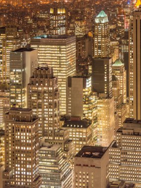 Günbatımında New York Manhattan manzarası