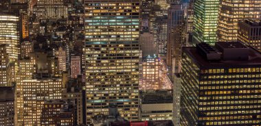Günbatımında New York Manhattan manzarası