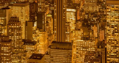 Günbatımında New York Manhattan manzarası