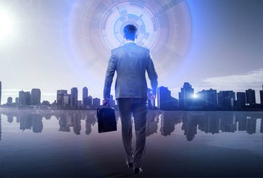 Küresel iş kavramında iş adamı