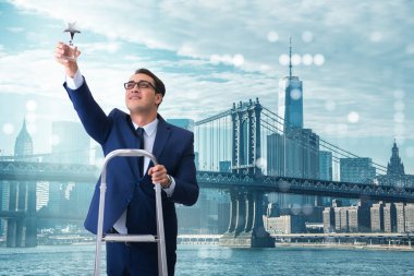 İşadamı ile iş kavramı içinde yıldız Ödülü