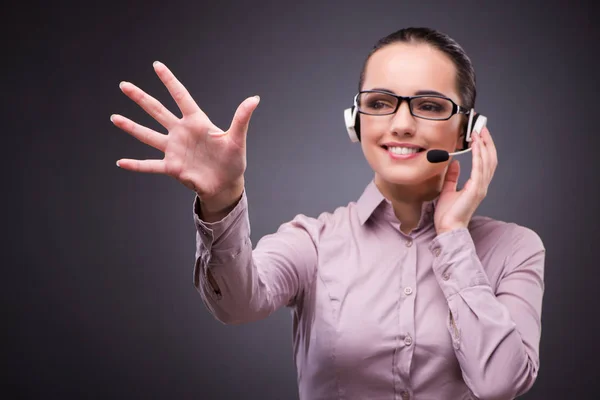 Operador de Helpdesk en concepto de comunicación — Foto de Stock