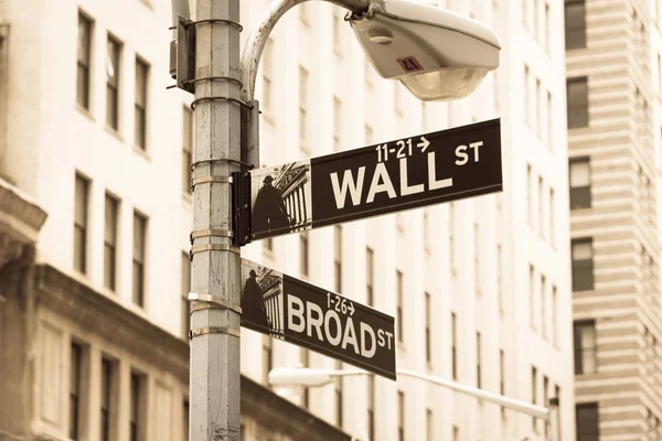 Assine na Wall Street — Fotografia de Stock