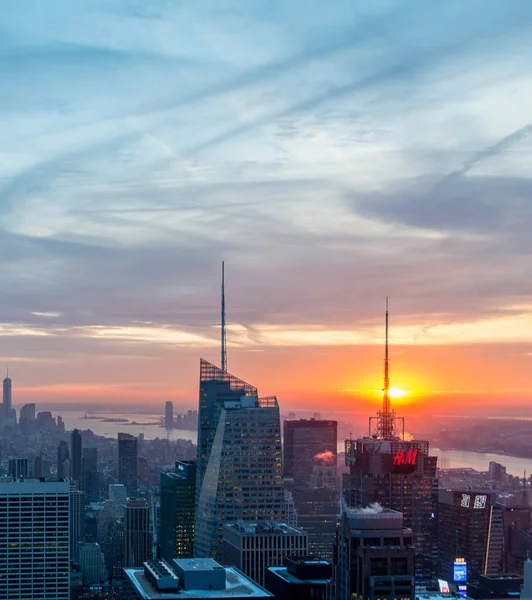 New York - DECEMBER 20, 2013: View of Lower Manhattan on Decembe — Stock Photo, Image