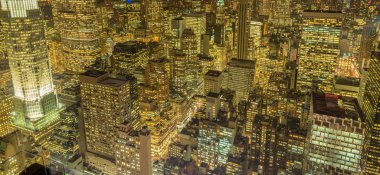 Günbatımında New York Manhattan manzarası