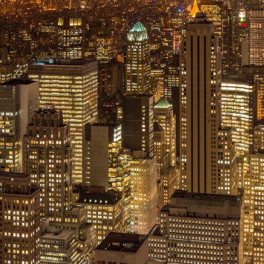 Günbatımında New York Manhattan manzarası
