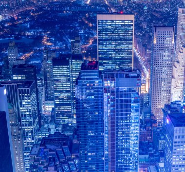 Günbatımında New York Manhattan manzarası