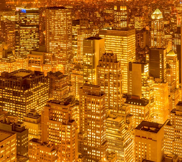 View of New York Manhattan during sunset hours — Stock Photo, Image