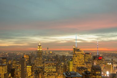 New York - 20 ARALIK 2013: Aşağı Manhattan 'ın Görünümü