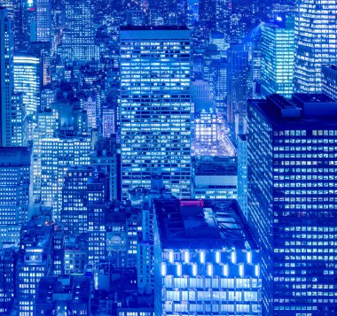 Günbatımında New York Manhattan manzarası