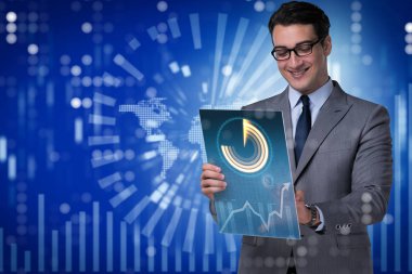 Veri madenciliği kavram genç işadamı