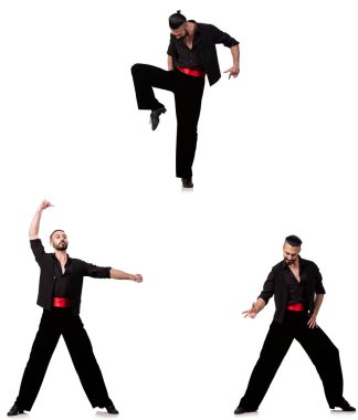 İspanyol dansçı beyaz üzerine çeşitli teşkil etmektedir