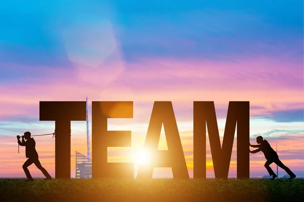 Teamwork concept with the word team — Stock Photo, Image