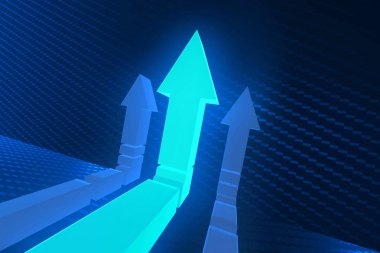 Zor seçim kavram - 3d rende Kavşağı'nda yol okları