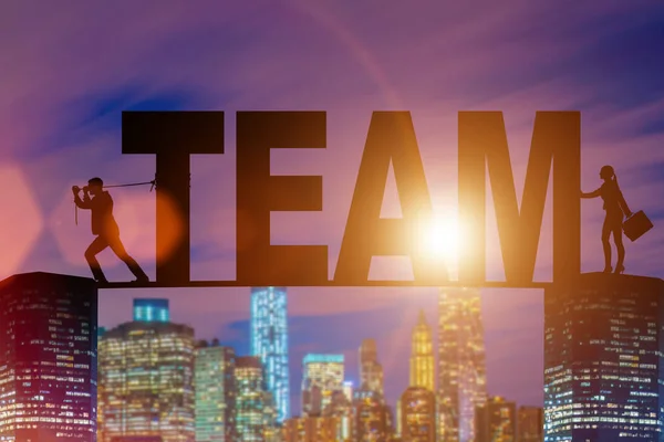 Teamwork concept with the word team — Stock Photo, Image