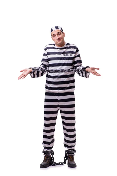 Man prisoner isolated on white background — Stock Photo, Image