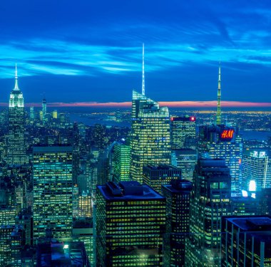 New York - 20 ARALIK 2013: Aşağı Manhattan 'ın Görünümü