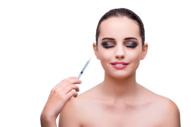 Plastik ameliyat beyaz izole kadın