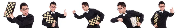 Grappig schaker geïsoleerd op wit — Stockfoto