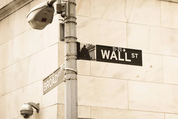 Assine na Wall Street — Fotografia de Stock